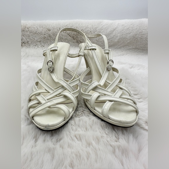 Bally strappy white leather‎ sandals US 10.5 EUC - Picture 5 of 10